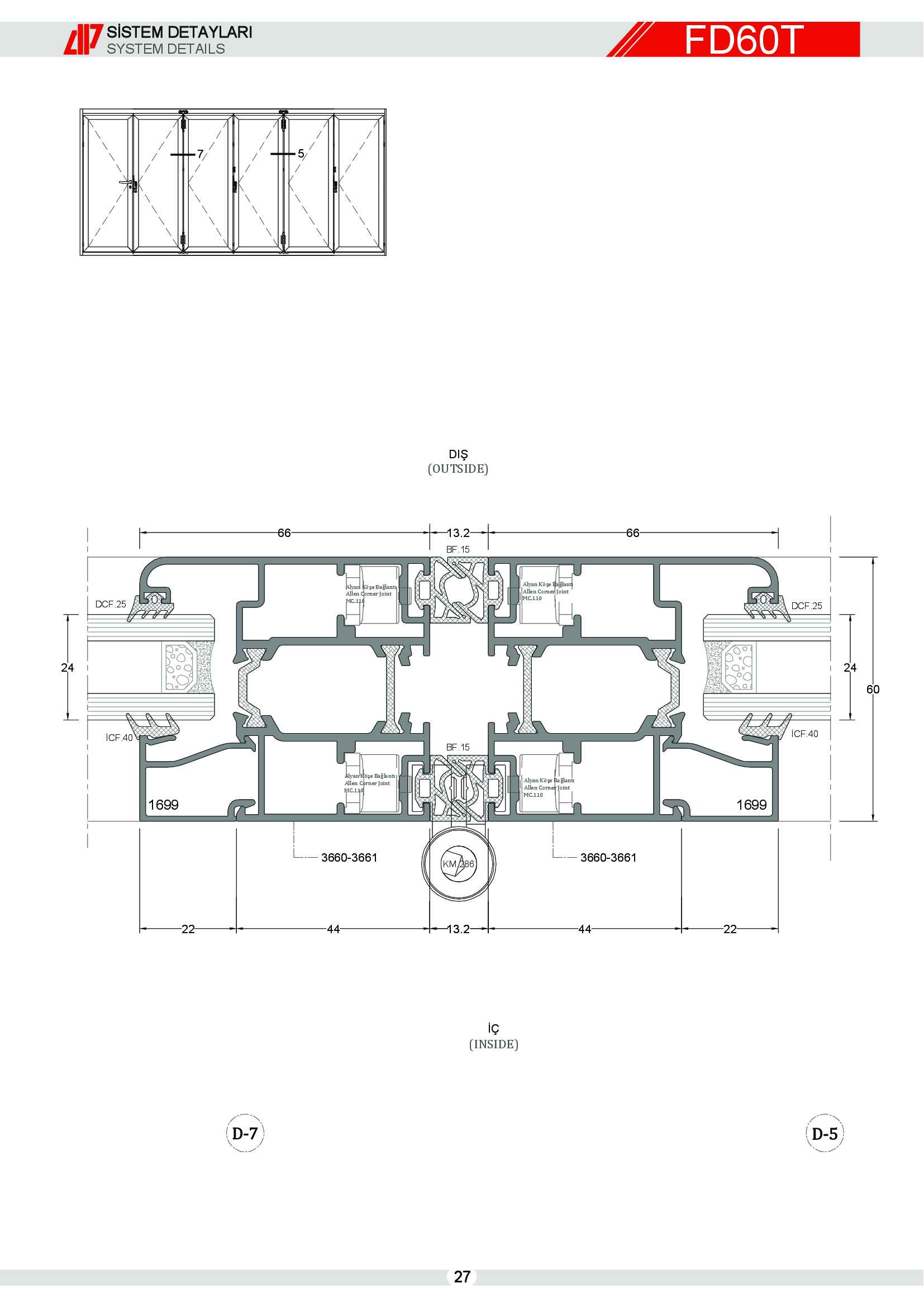 Aluminyum Katlanır Kapı 30
